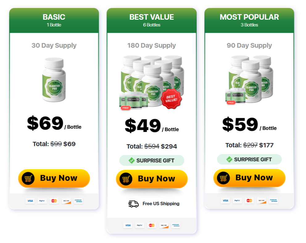 Claritox-Pro-Pricing