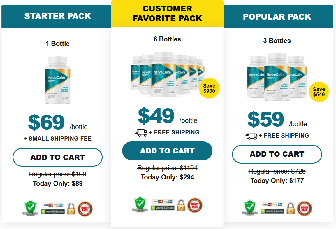 Nerve Calm prices