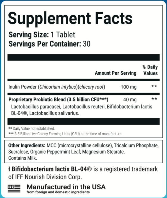 PurDentix Supplement Fact